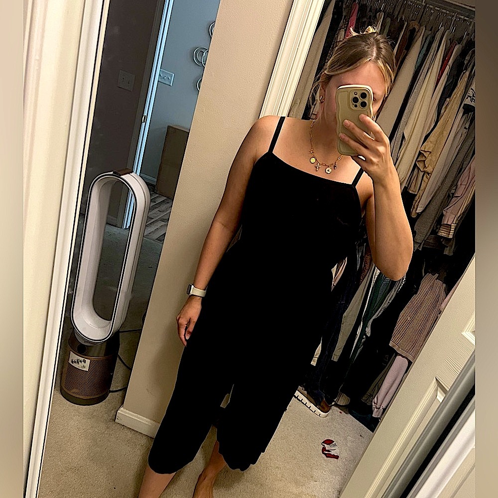 Gap Jumpsuit size large black comfy soft